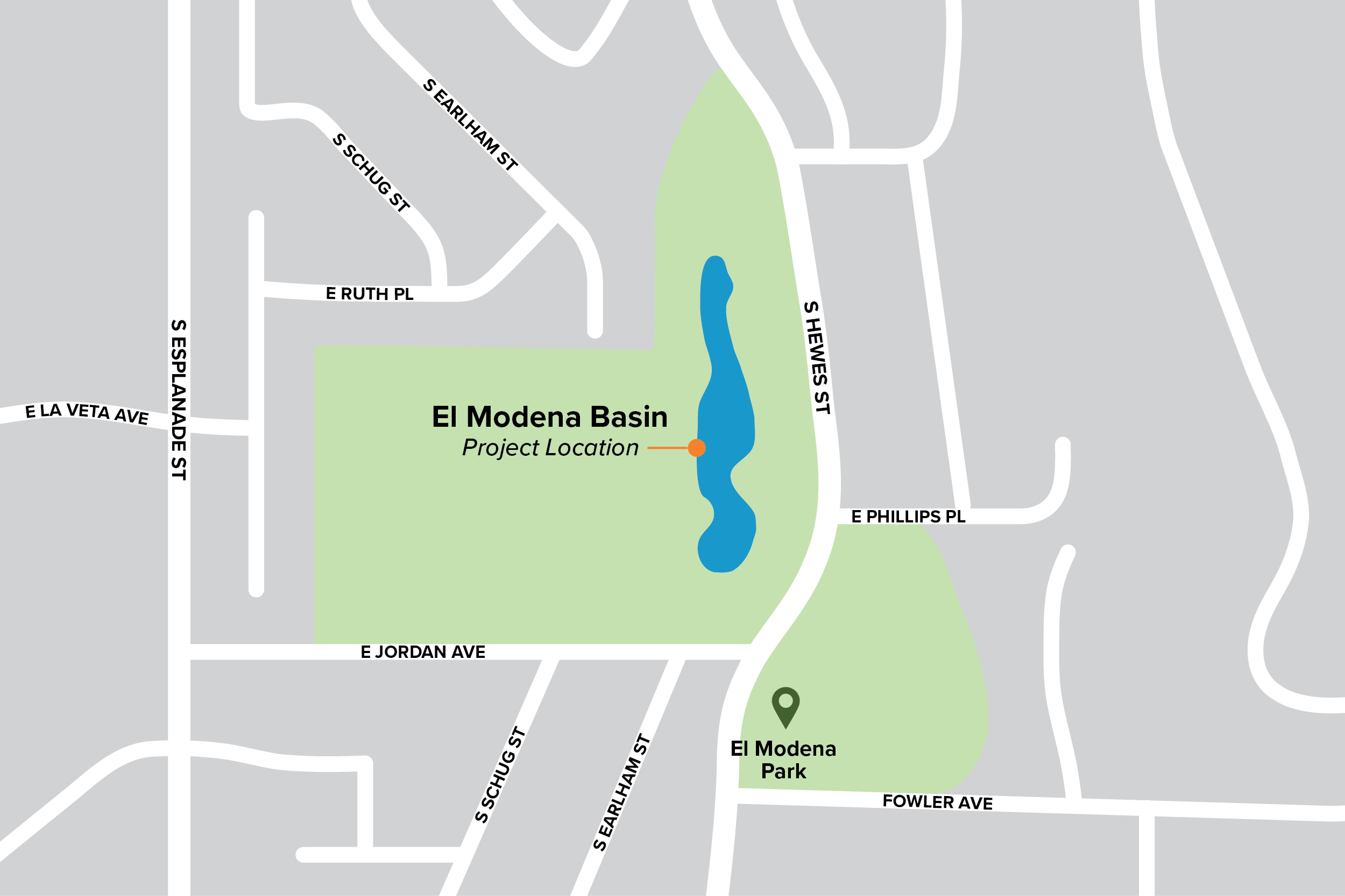 El Modena Maintenance Map April 2026